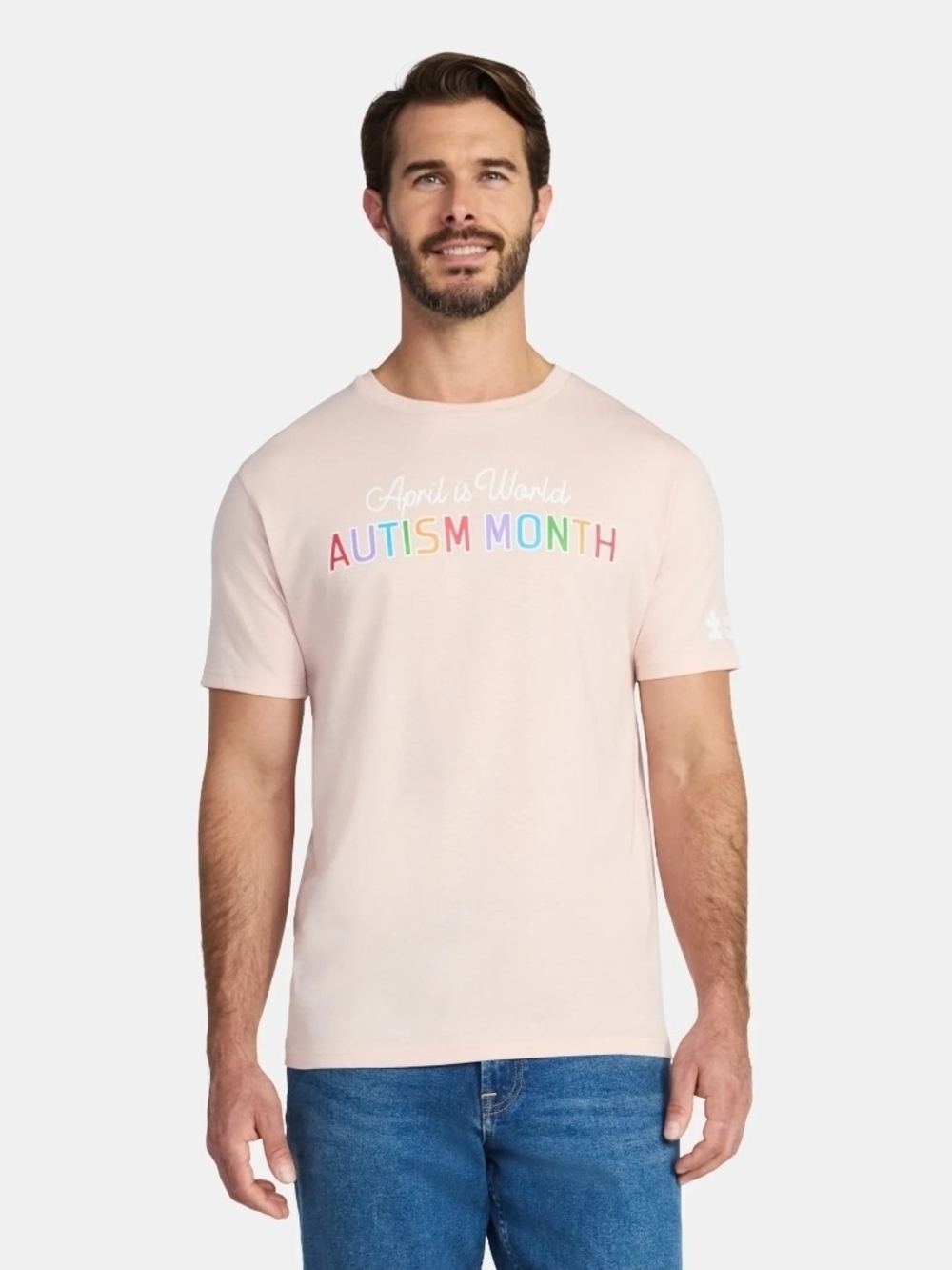 Autism Awareness Unisex Adult Graphic Tee with Short Sleeves, Size M
